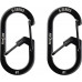 Mosquetão Porta-Chaves Nite Ize G-Series Dual Chamber Carabiner #1 Preto com duas unidades